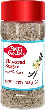 Betty Crocker Vanilla Bean Flavored Sugar - Classic Dessert Sugar for Baking, Drinks & More, 3.7 oz