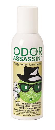 Odor Assassin Odor Control Spray, LEMON & LIME scent, Pack of 3