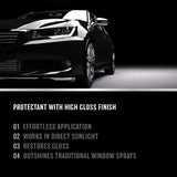 SoCal Wax Shop Streak Free Glass Cleaner - Ammonia Free Mirror & Window Cleaner Spray - Windshield Tinted Windows Chrome Porcelain - Car Detailing