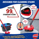 Spin Scrub Brush, 2 Pack Mop Head Replacements Compatible for O Ceda RinseClean 2 Tank System, Hard Bristle Cleaning Brush for Tile, Shower Cleaner