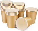 BALDCC 25 Pack 8 oz Disposable Paper Cups, Disposable Coffee Cups, Hot/Cold Beverage Drinking Cup for Offices, Home Kitchens, Coffee Shops?Khaki?