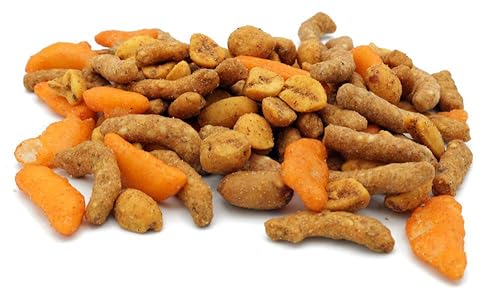 Oregon Farm Fresh Snacks Timberline Trail Spicy Mix - Spicy Nuts And Cajun Sticks Trail Mix - Game Night Snacks In Resealable Bag - Hand-Blended Hot