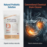 Natural House Sinky - Plant-Based Enzyme Drain Cleaner & Garbage Disposal Pods - Breaks Down Grease, Food Scraps - Septic-Safe, Plumbing-Friendly