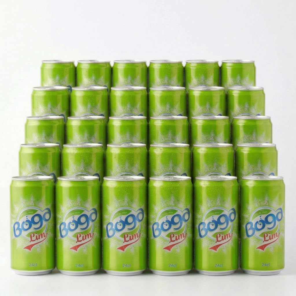 Iconic Tunisian Soda - Non Alcoholic Boga Cidre, Boga Lim & Apla - Sparkling Soft Drinks Assortment - Carbonated Fruit Flavored Soda - Refreshing