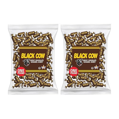 Atkinson's Black Cow - Chewy Chocolate Caramel Candy - Made with Real Chocolate - Gluten Free, Kosher - Bite Size Candy - 2lb. Bag