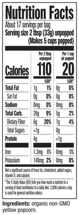 Jolly Time Organic Popcorn Kernels, 20 oz