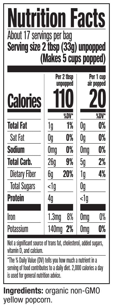 Jolly Time Organic Popcorn Kernels, 20 oz