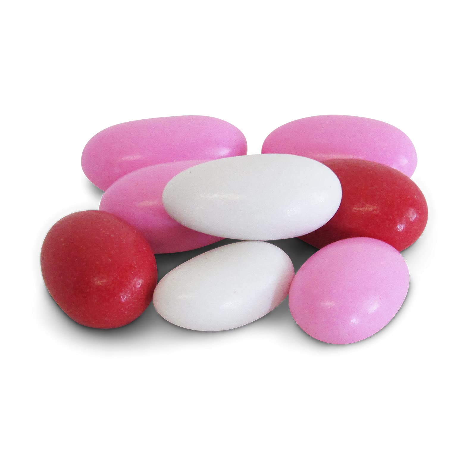 Red Pink & White Jordan Almonds Mix by It's Delish, 3 LBS Bulk Bag | Valentines and Mothers Day Girl Theme Bulk Party Favors Almond Nut Coated in