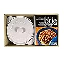 Gourmet du Village, White Ceramic Brie Baker with Handles Gift Set with Apple Pecan Topping