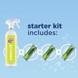 Windex Dissolve Concentrated Pods, Multisurface Cleaner Starter Kit contains 1 Reusable Bottle, 3 Concentrated Dissolvable Pods