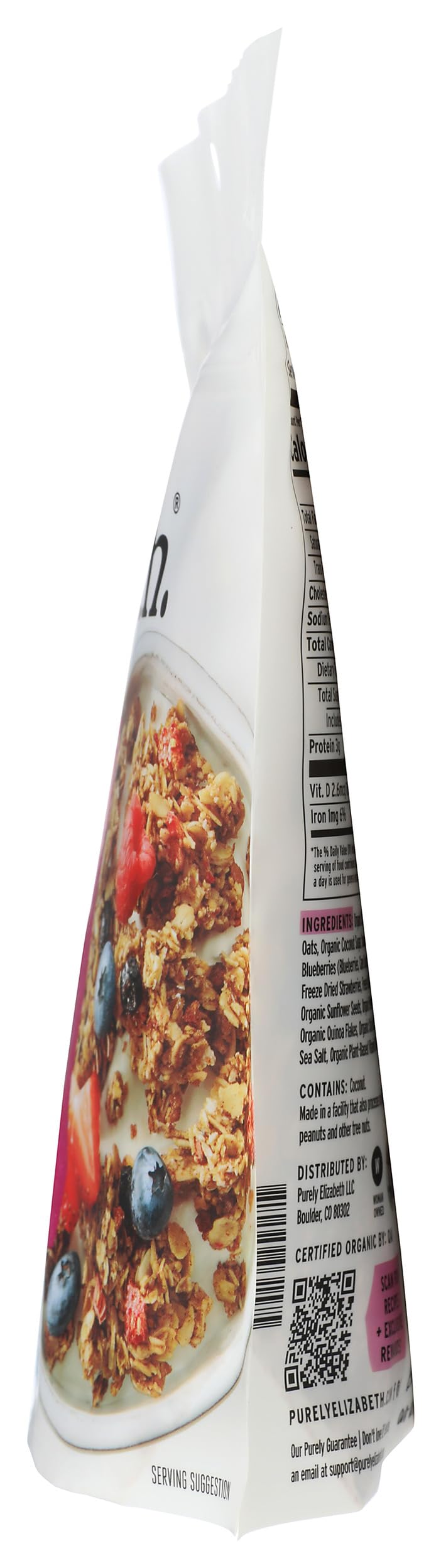 Purely Elizabeth, Berry Crisp, Ancient Grain Granola with Vitamin D, Gluten-Free (8oz Bag)