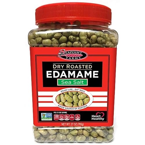 Seapoint Farms Dry Roasted Crunchy Edamame, Plant Based Snack, 14g Protein, 2 Ingredients, Vegan, Gluten Free, Kosher, Keto Friendly, Non-GMO, Healthy