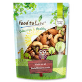 Food to Live Nut Lovers Mix, 1 Pound - Premium Dry Roasted Pistachios No Shell, Almonds and Cashews Blend. No Salt Added. Trail Snacks for Adults
