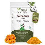 Organic Way Dried Calendula Petals | Herbal Tea (Calendula officinalis) - European Wild-Harvest | Organic & Kosher Certified | USDA Certified | Origin