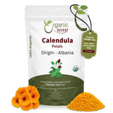 Organic Way Dried Calendula Petals | Herbal Tea (Calendula officinalis) - European Wild-Harvest | Organic & Kosher Certified | USDA Certified | Origin