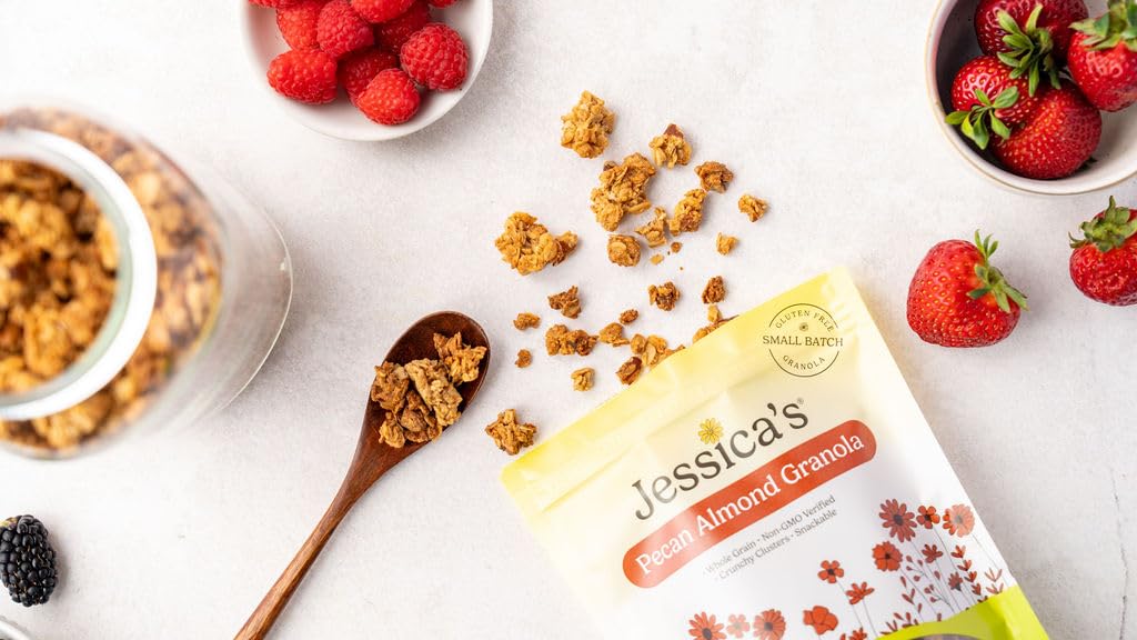 Jessica’s Pecan Almond Granola - Handmade, Non-GMO, Gluten-Free, Whole Grain, 11oz