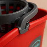 eSharks 2.5 Gallon Mop Bucket with Built-in Wringer Red Cleaning Bucket for Floor Care Home Use Workspaces Janitorial Tasks and Household Cleaning