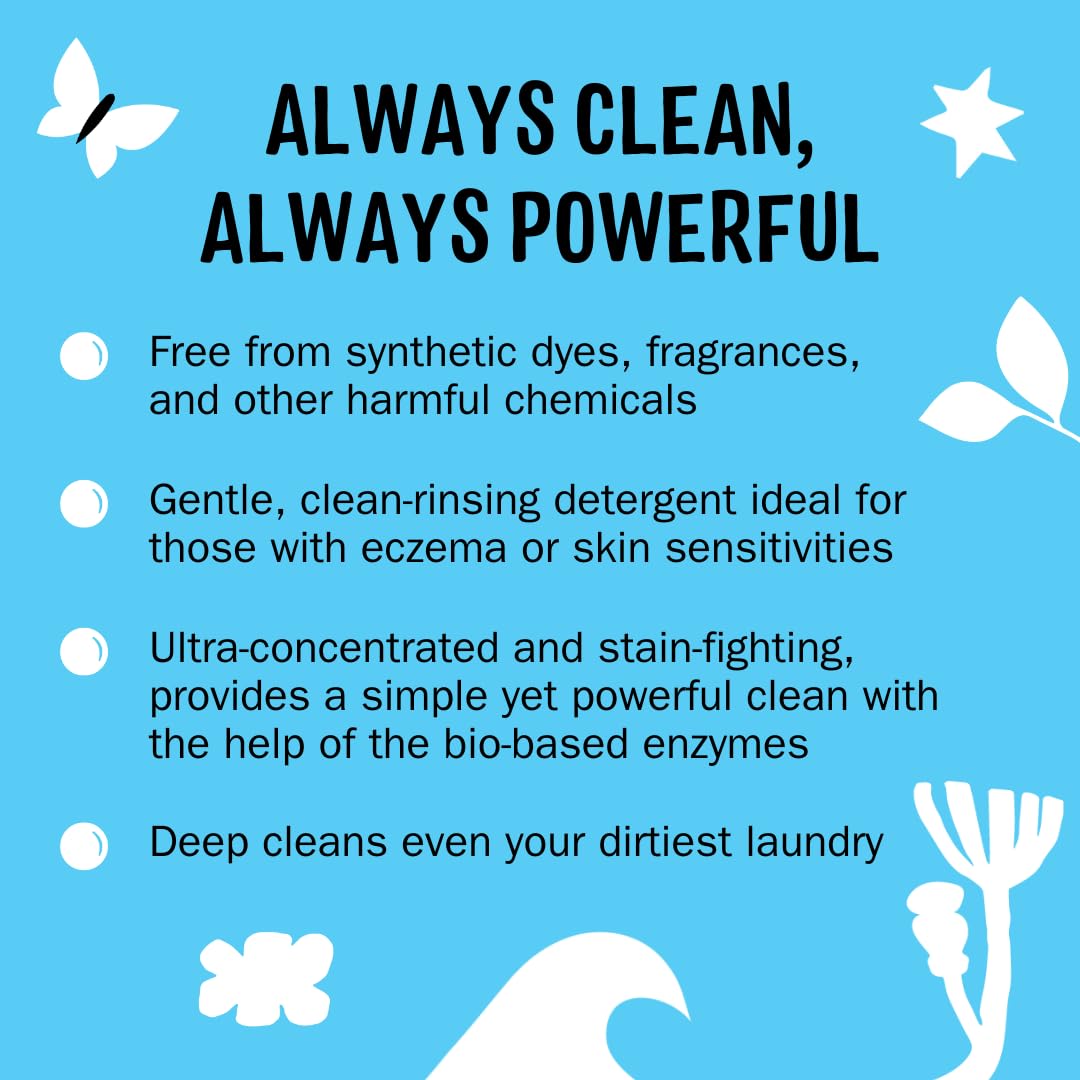 Molly's Suds Liquid Laundry Detergent | Clean Laundry Detergent Soap for Sensitive Skin | 2x Concentrated, High Efficiency (HE) | Peppermint - 100
