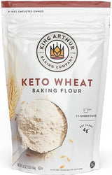 King Arthur Keto Wheat Baking Flour: 1:1 All-Purpose Flour Substitute, 1 lb (Pack of 1) - Low-Carb Baking Solution for Bread & More, Non-GMO