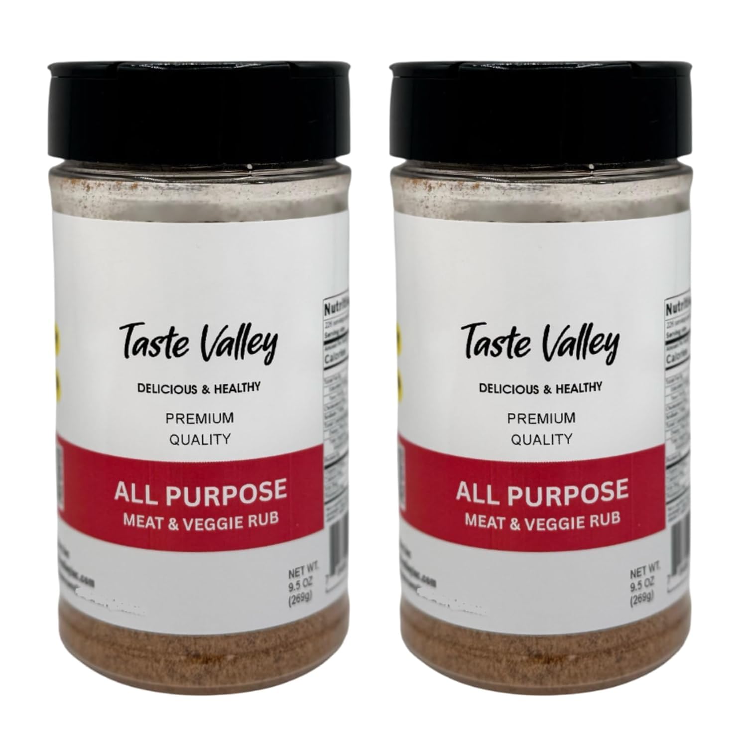 Taste Valley All Purpose Seasoning Meat & Veggie Rub, BBQ Rub for Steak, Chicken & Vegetables, All-Purpose Spice Blend for Grilling & Cooking, 9.4 oz