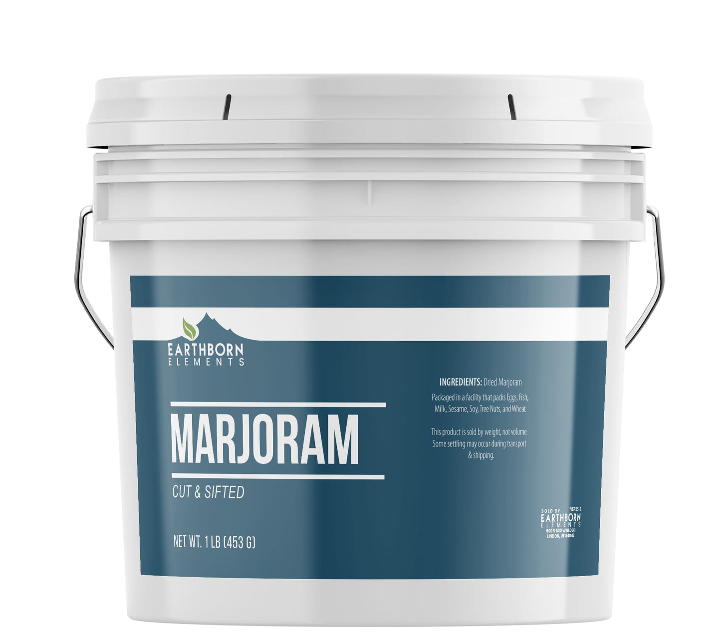 Earthborn Elements Marjoram 1 Gallon Bucket, Cut & Sifted, Versatile Herb