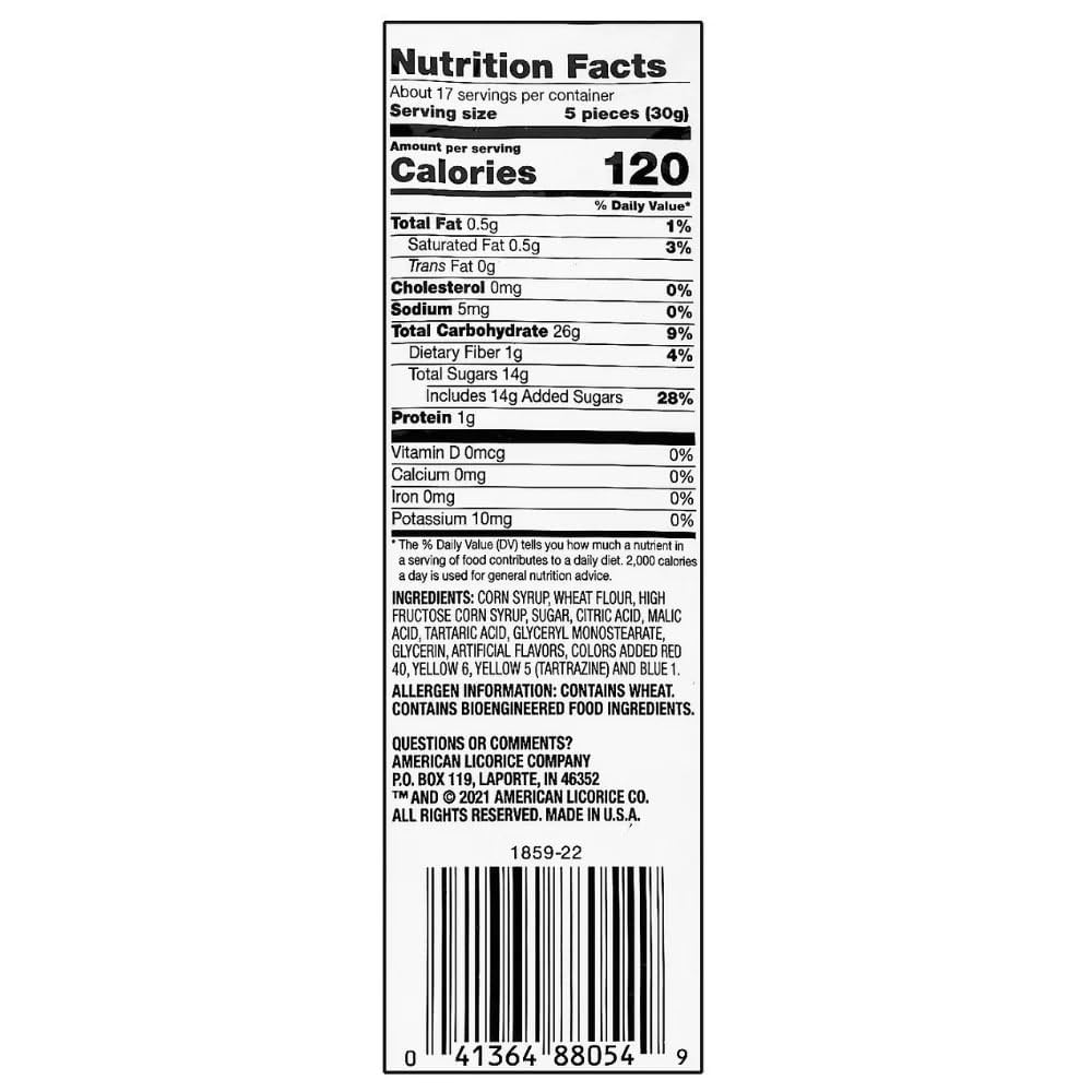 Sour Punch® Licorice Twists Halloween Candy - Edibles - 100 Pieces