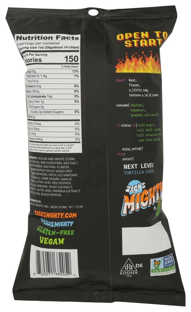 Zack'S Mighty Chips Tortilla Rolled Buffalo Ranch, 6 Ounce