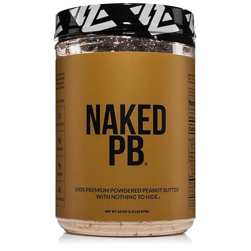 Naked 1.5 LB Powdered Peanut Butter from US Farms - Bulk, Only 1 Ingredient - Roasted Peanuts, Vegan, No Additives, Preservative Free, No Salt, No
