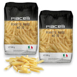 Piacelli Penne Rigate Pasta. 30 - Protein Pasta Made from Fine Durum Wheat Semolina for Rich Flavor - Enjoy Organic Noodles in Your Favorite Recipes