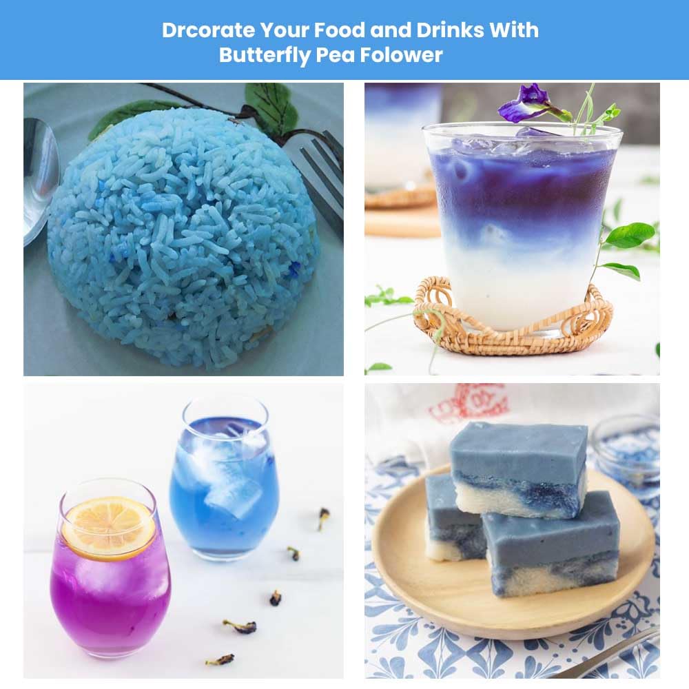 8oz Butterfly Pea Flowers,Non-GMO,Natural Butterfly Pea Tea,Premium Dried Butterfly Pea Flower for Blue & Purple Drinks and Food Coloring