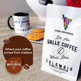 Del Alto Valle Coffee, Pink Bourbon, Colombia Single Origin, Whole Bean, Medium Roast, 12 oz (Pink Bourbon)