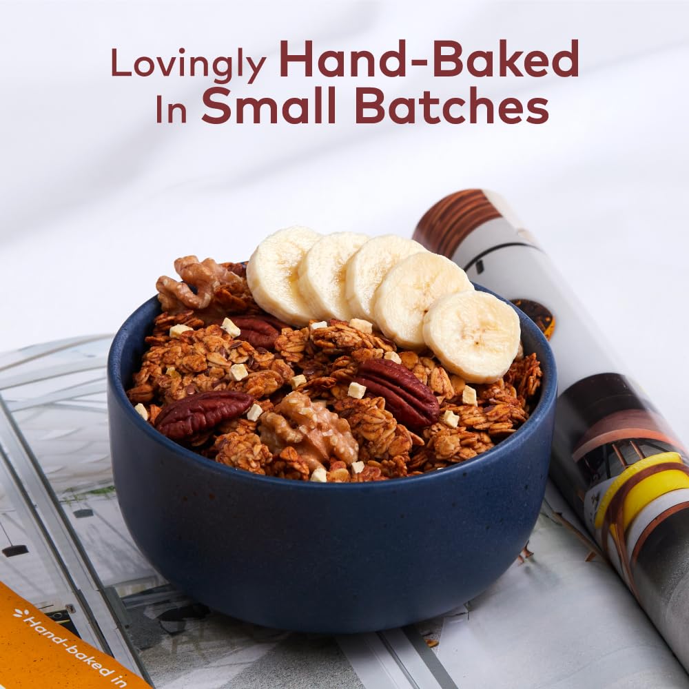 Banana Bread Granola Mini Packs |10 Individual Bags | Natural, Hand-Baked, Rich in Protein & Potassium | for Travel, Breakfast Cereal, Yogurt