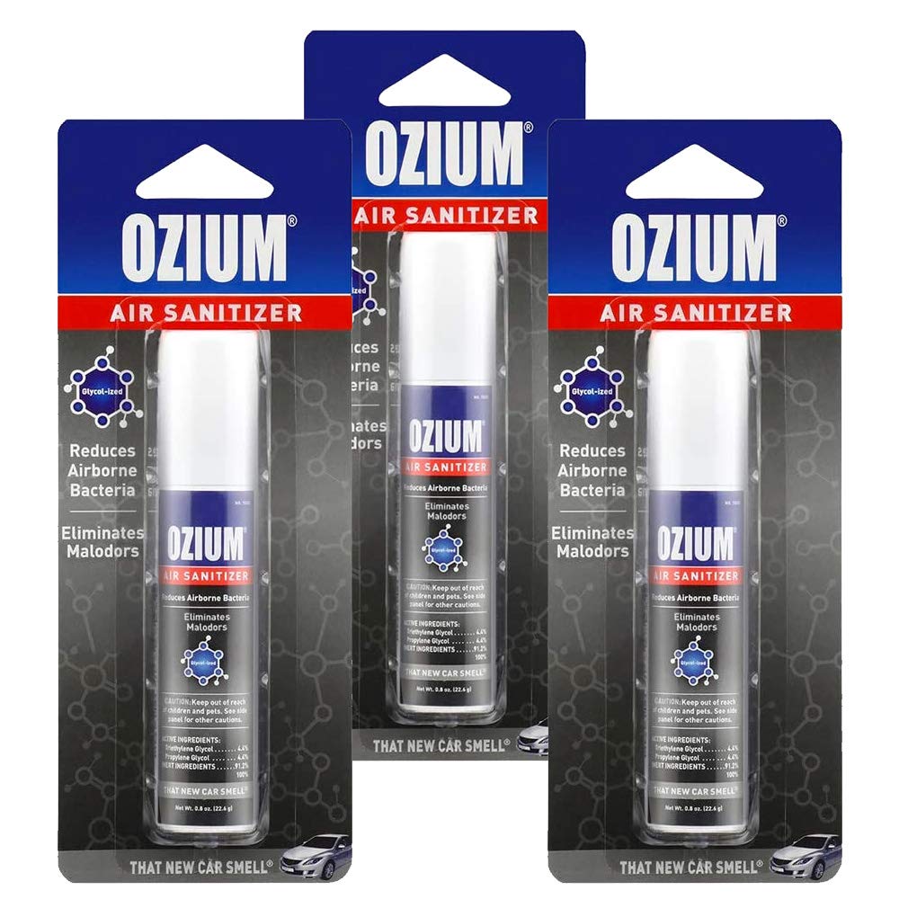 Ozium Air Sanitizer 0.8 oz Spray, That New Car Smell (3)
