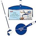 LOLA Rola PET Hair Remover Sticky Mop, Giant Floor Lint Roller, 9" x 3.5", Extender Handle, Largest Head, Traps Hair, Dust, Dirt, Extra Sticky Sheets