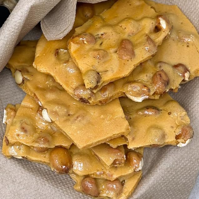 SweetGourmet Original Peanut Brittle Candy, Homestyle Toffee with Nuts, Traditional Sweet Snack, 2 Pounds