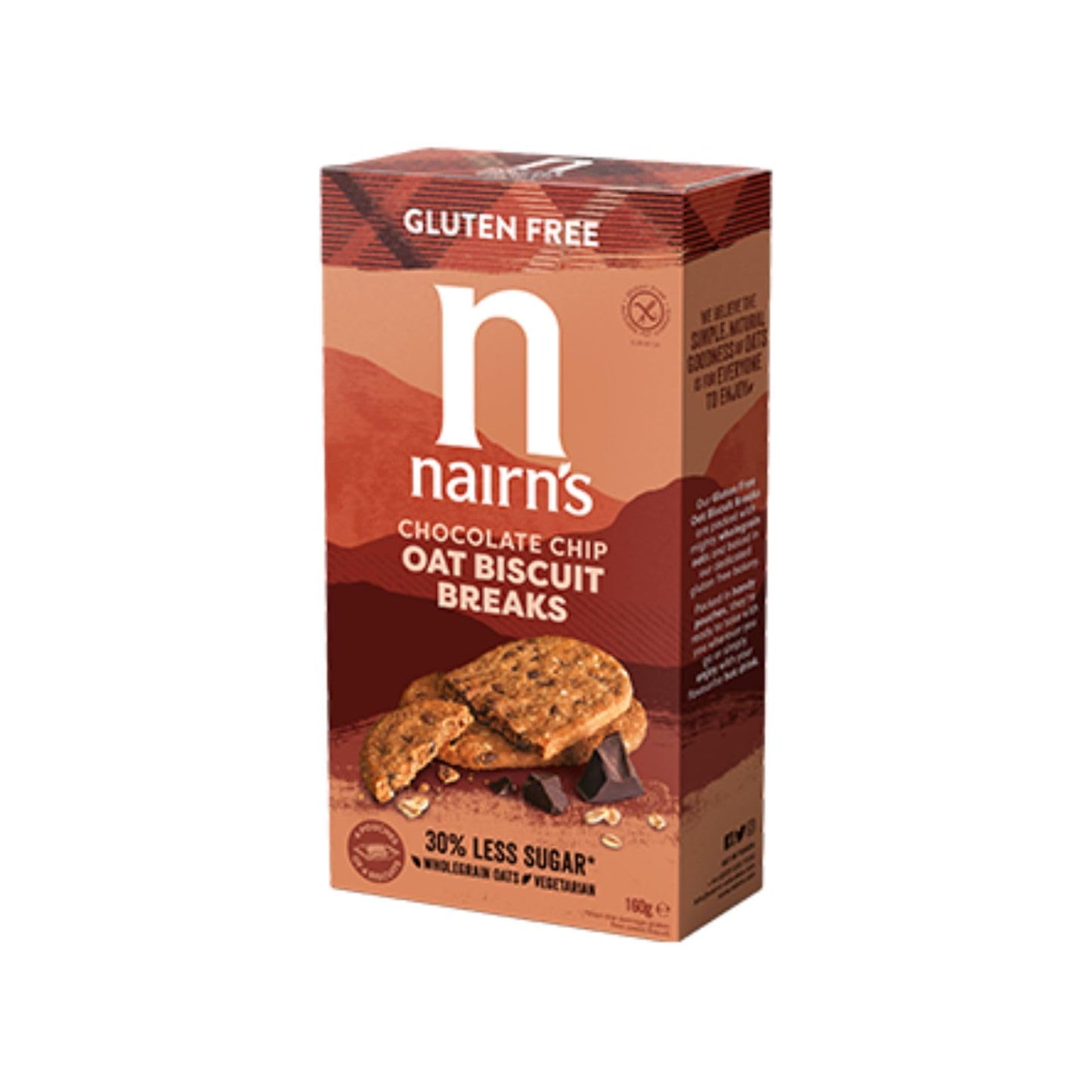 Nairns Gluten Free Biscuit Break Chocolate Chip 160 g (Pack of 3)