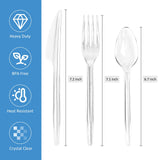 EcoDispose 350 Count Heavy Duty Disposable Silverware, BPA-Free Plastic Cutlery Set - 200 Forks, 100 Spoons, 50 Knives for Parties, Weddings, Catering