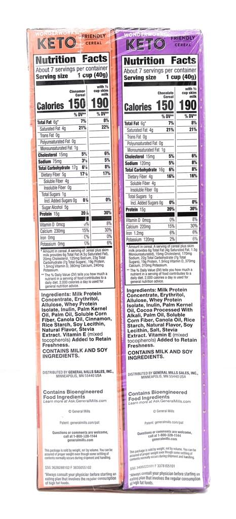 General Mills Wonderworks Keto Friendly Cereal (Pack of 2)