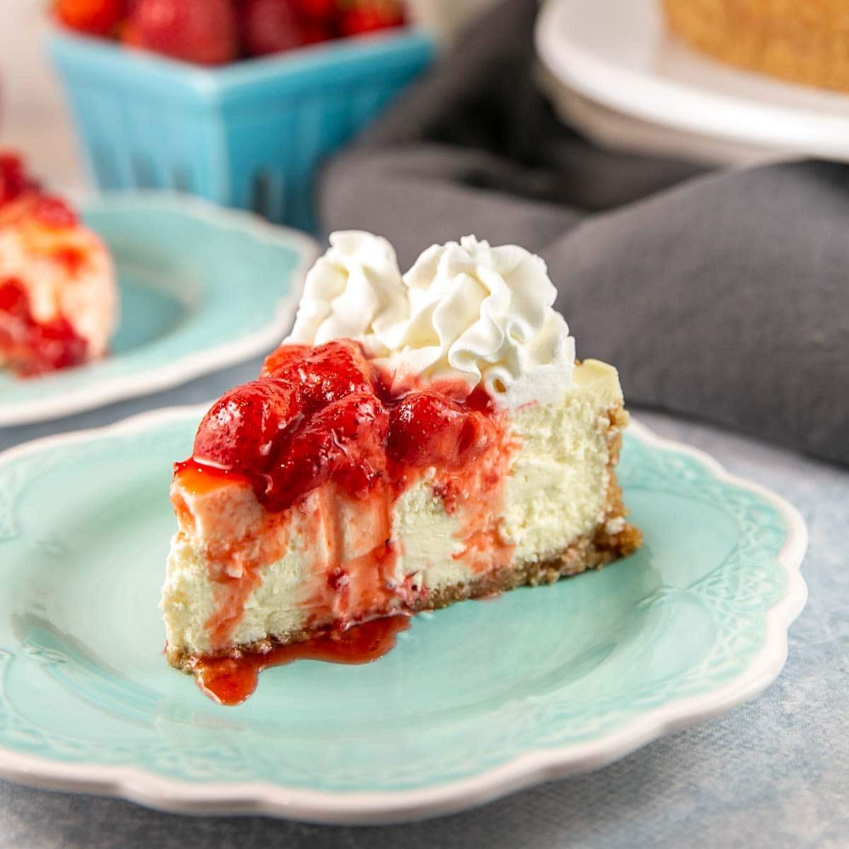 Sliced strawberry topping