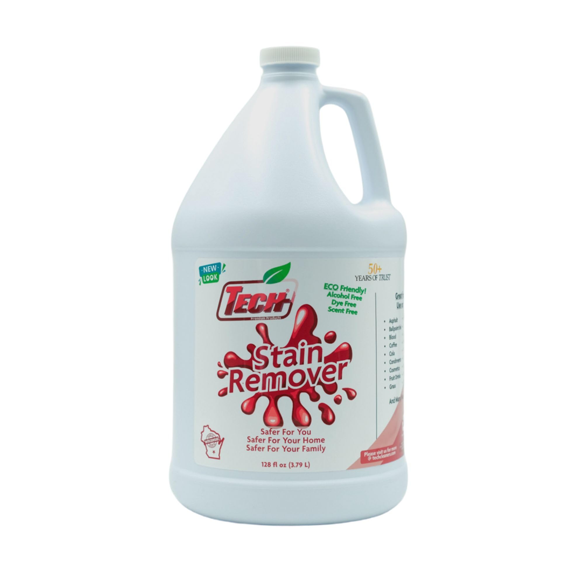 TECH Multi-Purpose Stain Remover, 128 oz, For Carpet, Clothes, Upholstery, and Other Fabrics