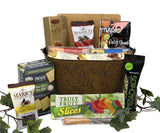 Gift Basket Village - Deluxe Kosher Gourmet Gift Basket: Cutting Board, Chocolates, Nuts, Cheese, and More, Perfect for Any Occasion, Handcrafted in