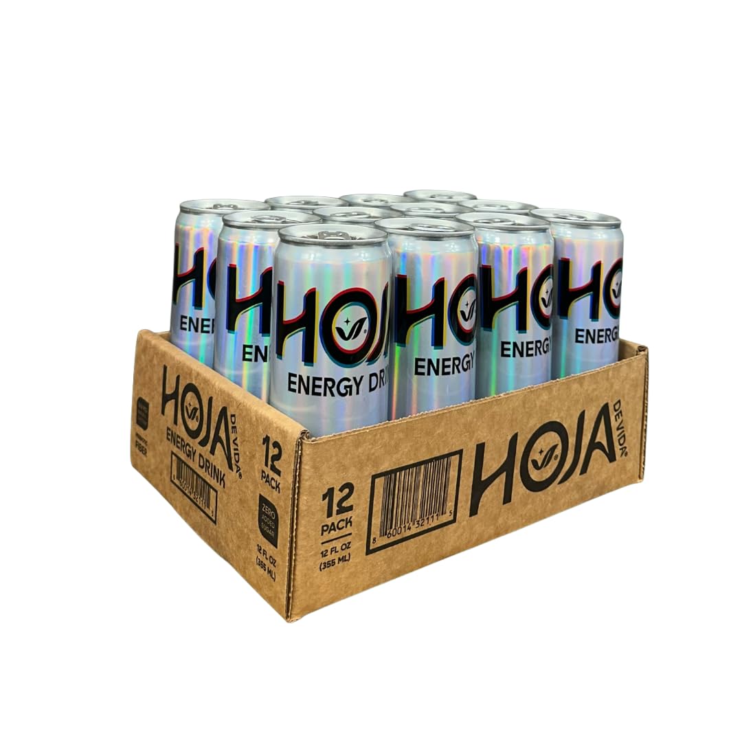 Hoja de Vida Energy Drink - 12 Pack // A Sparkling Botanical Infusion of Adaptogens, Nootropics & Superfruits
