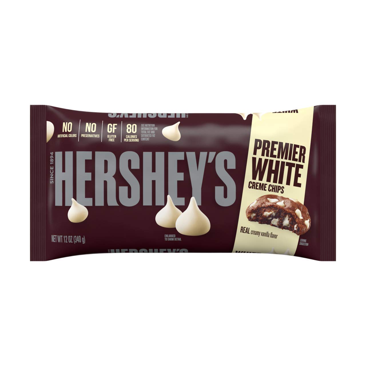 HERSHEY'S Kitchens Baking, White Chocolate Chips, 12 Ounce