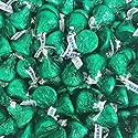 Hershey's Kisses Dark Green Foils Milk Chocolate Candy, Individually Wrapped, For St. Patrick's Day Celebrations, Bulk Pack Of 6 Pounds