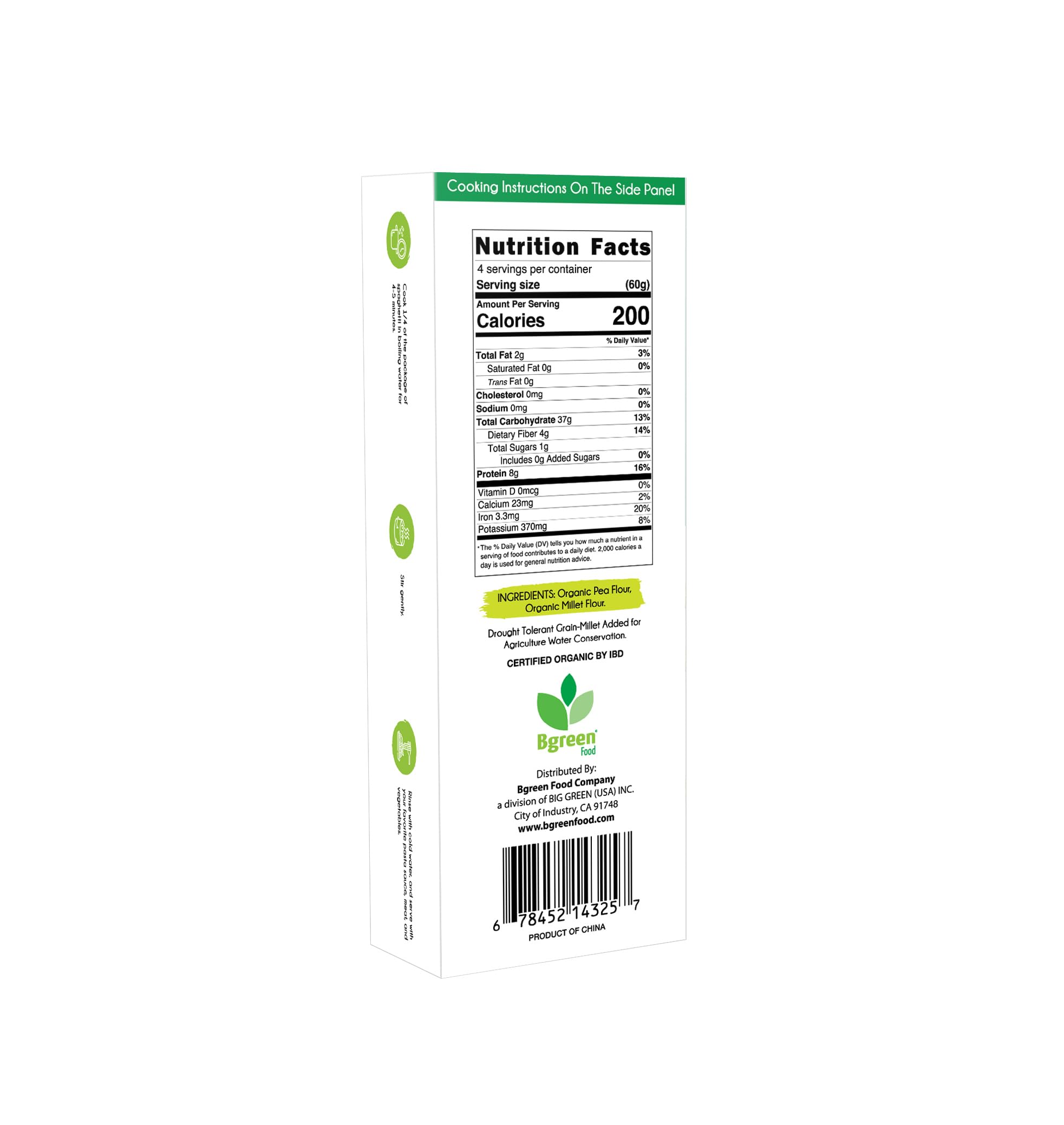 Organic Food - Organic Pea & Millet Spaghetti, USDA Organic, Non-GMO, Vegan, Gluten-Free, Pea is Power (3)