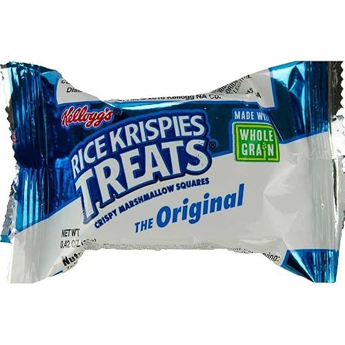 Kellogg Rice Krispies Whole Grain Original Marshmallow Squares, 0.42 Ounce - 600 per case.