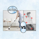 Electric Spin Scrubber, Cordless Cleaning Brush with 8 Replaceable Heads, Adjustable Handle, Dual Speed Power Scrubber for Bathroom, Bathtub, Floor