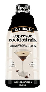 Java House Cold Brew Espresso Cocktail Mix - Premium 100% Arabica Cold Brew Concentrate - Smooth Coffee With French Vanilla Notes - 32oz Bottle (Makes