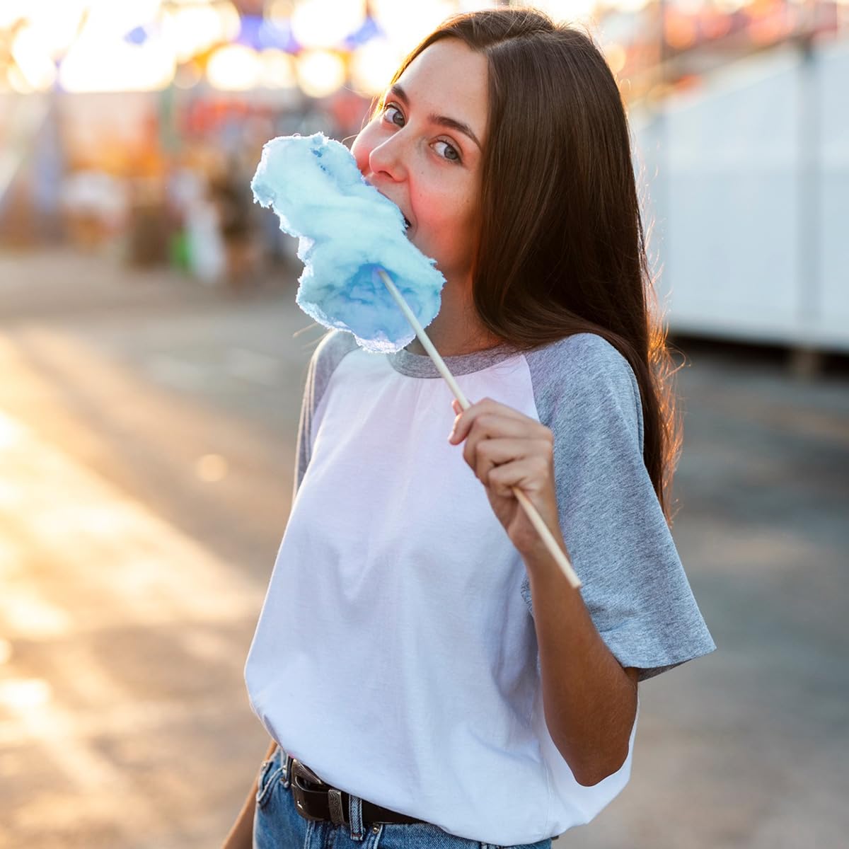 Blue Cotton Candy, Blue Raspberry, 10pk - Individually Wrapped Party Favors