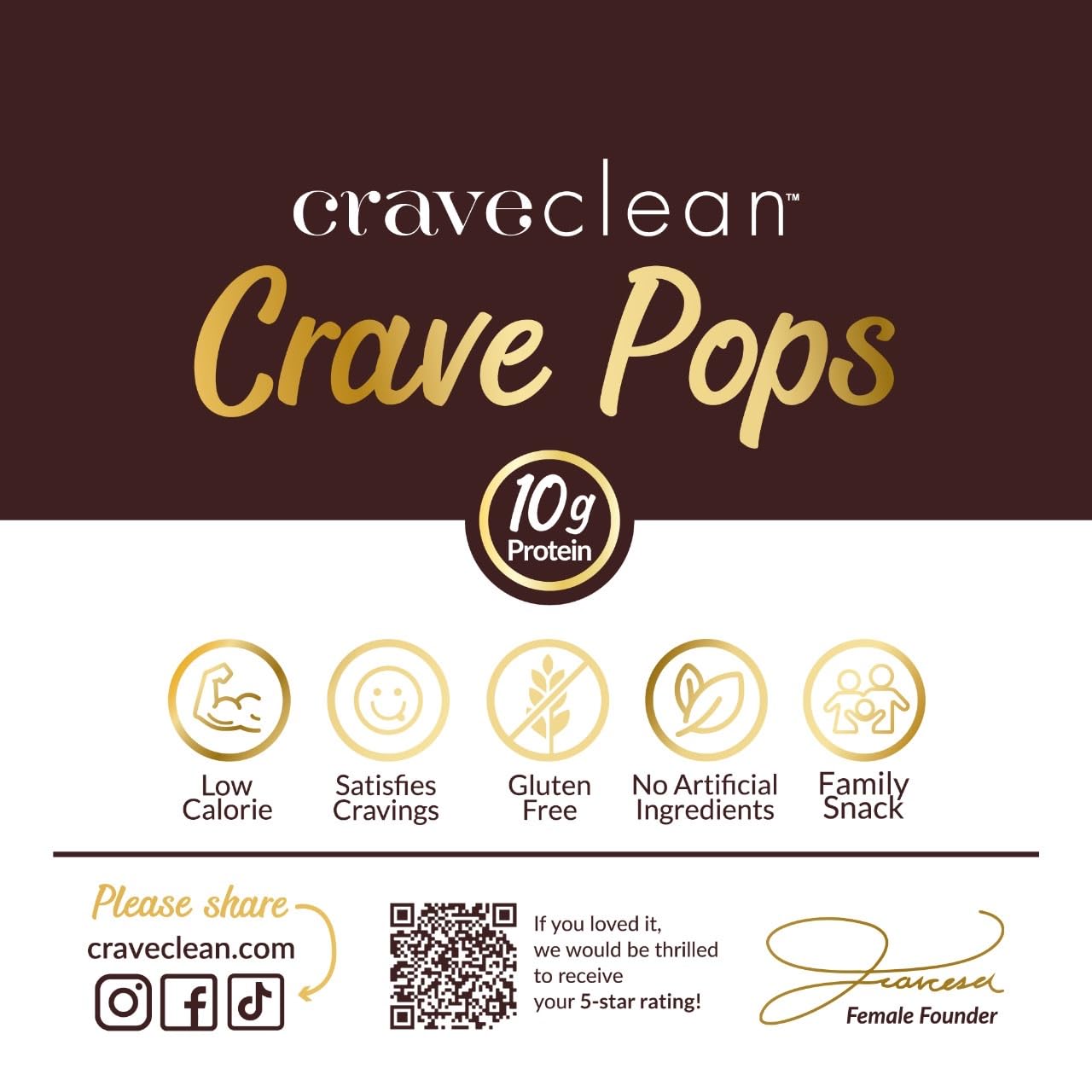 Milk Chocolate Brownie Pops (Full Case) Gluten-Free, High Protein (10g), Low Sugar, Guilt-Free Snack with Clean Ingredients - No Seed Oils - Kid